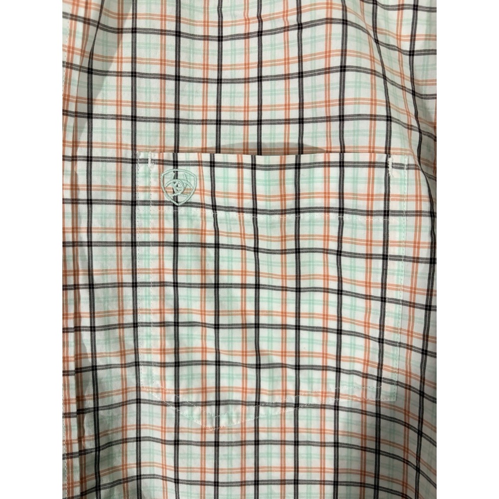 ARIAT PRO SERIES SHIRT MENS MEDIUM CHECK PATTERN COWBOY WESTERN - Picture 4 of 8